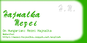 hajnalka mezei business card
